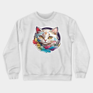 Peeking Cat Crewneck Sweatshirt